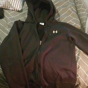 Black Under Armour Hooded Zip Sweatshirt